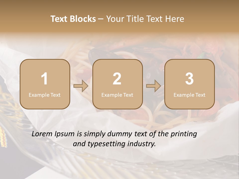 A Plate Of Pasta With Shrimp And Mussels PowerPoint Template