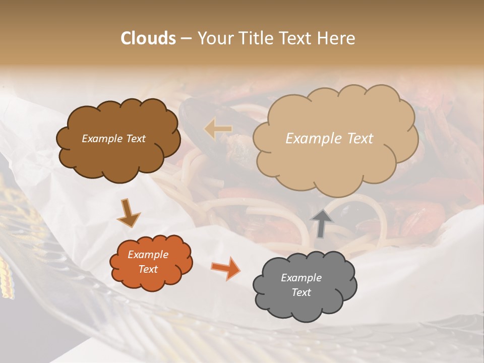 A Plate Of Pasta With Shrimp And Mussels PowerPoint Template