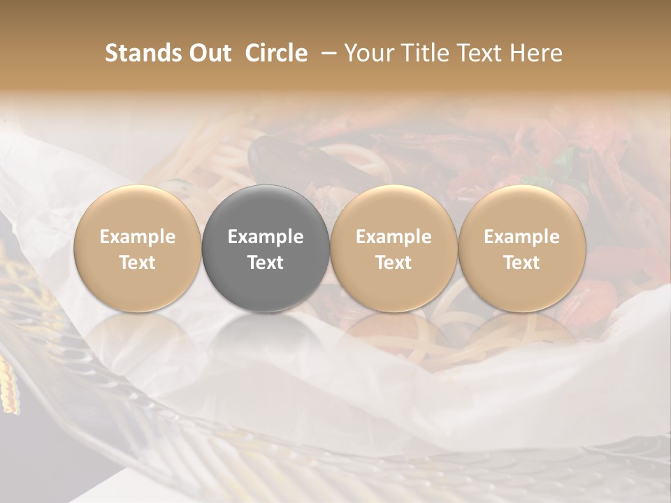 A Plate Of Pasta With Shrimp And Mussels PowerPoint Template