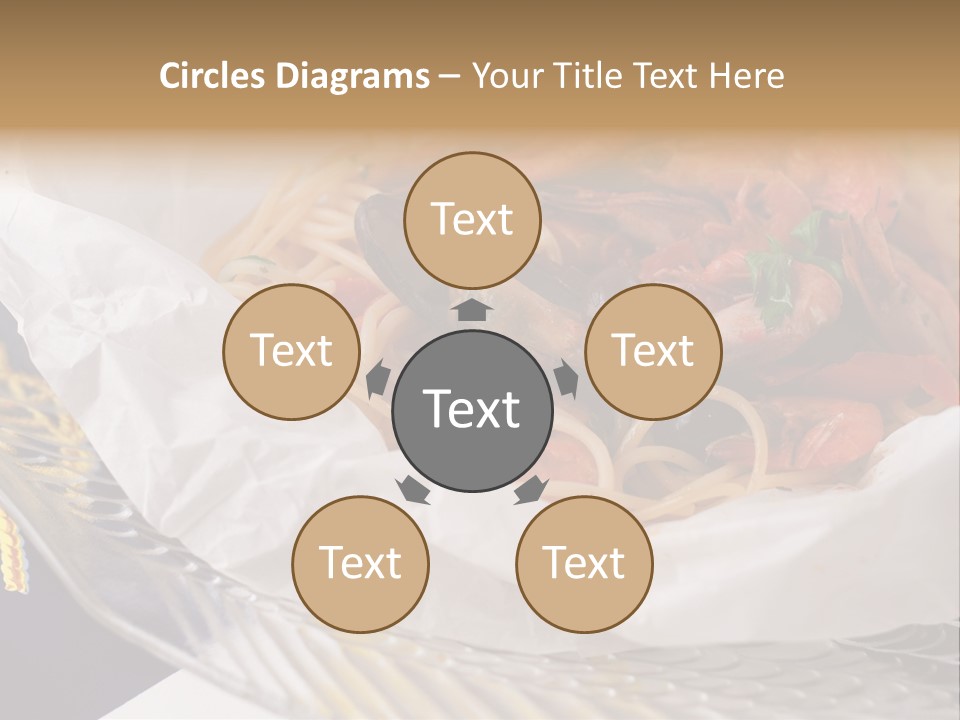 A Plate Of Pasta With Shrimp And Mussels PowerPoint Template