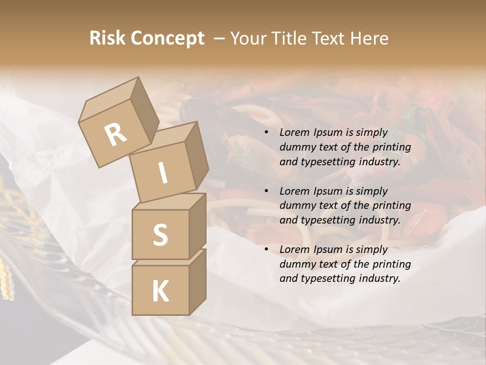 A Plate Of Pasta With Shrimp And Mussels PowerPoint Template