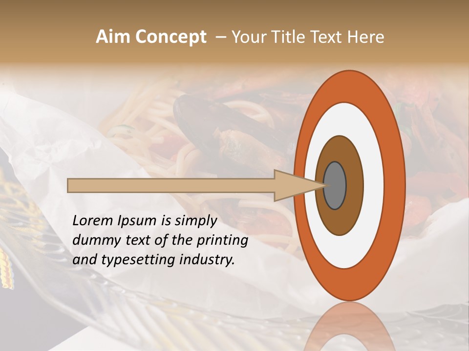 A Plate Of Pasta With Shrimp And Mussels PowerPoint Template