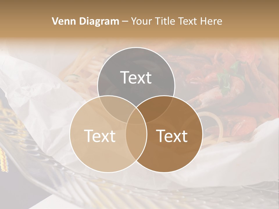 A Plate Of Pasta With Shrimp And Mussels PowerPoint Template