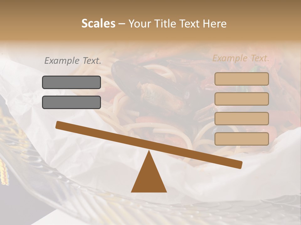 A Plate Of Pasta With Shrimp And Mussels PowerPoint Template