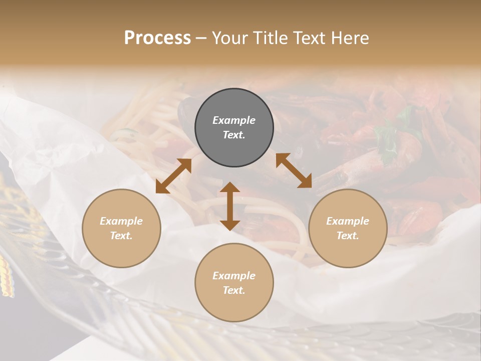 A Plate Of Pasta With Shrimp And Mussels PowerPoint Template