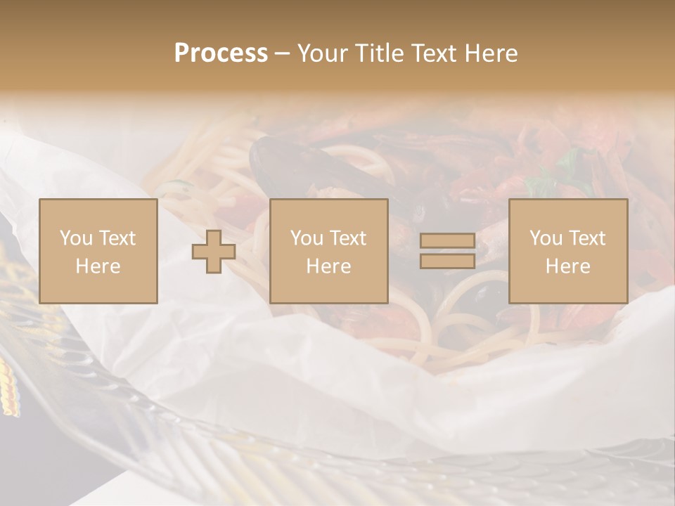 A Plate Of Pasta With Shrimp And Mussels PowerPoint Template