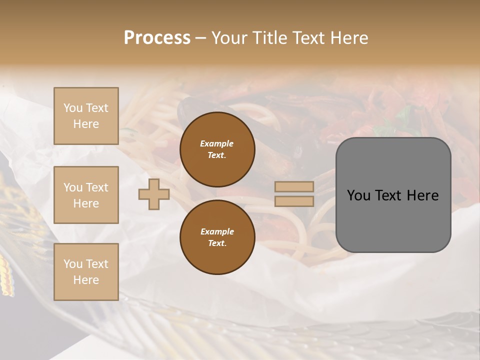 A Plate Of Pasta With Shrimp And Mussels PowerPoint Template