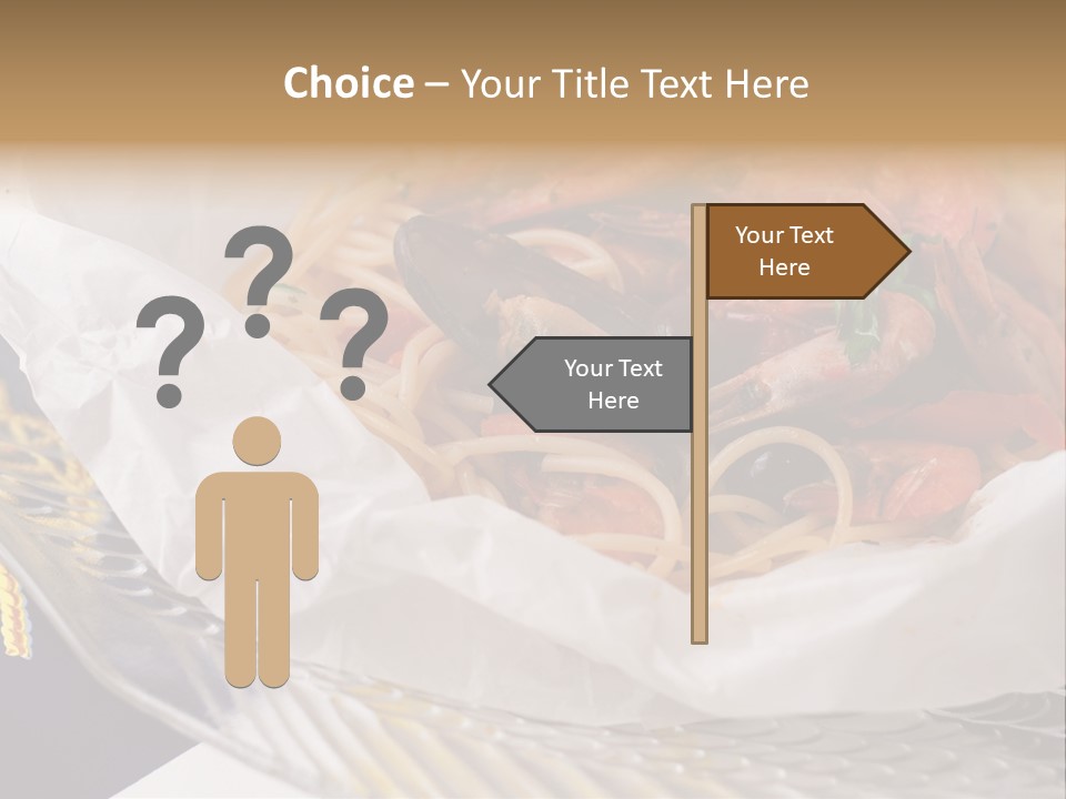 A Plate Of Pasta With Shrimp And Mussels PowerPoint Template