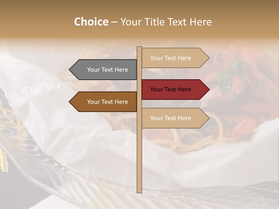 A Plate Of Pasta With Shrimp And Mussels PowerPoint Template