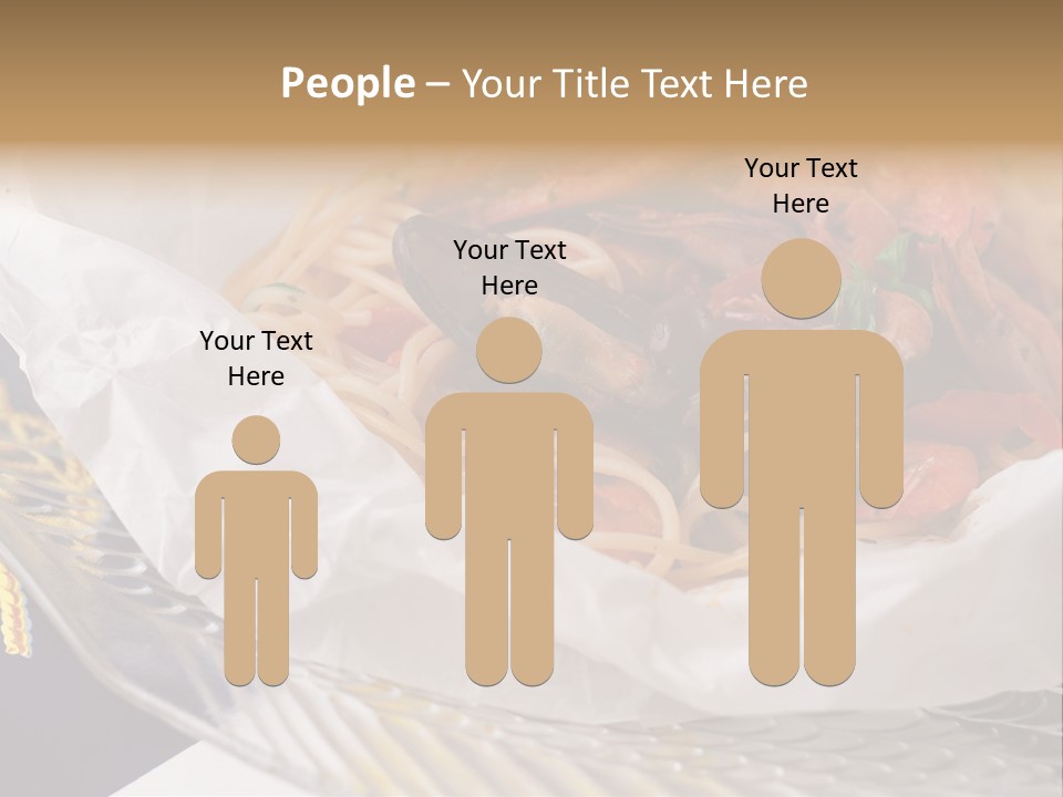 A Plate Of Pasta With Shrimp And Mussels PowerPoint Template