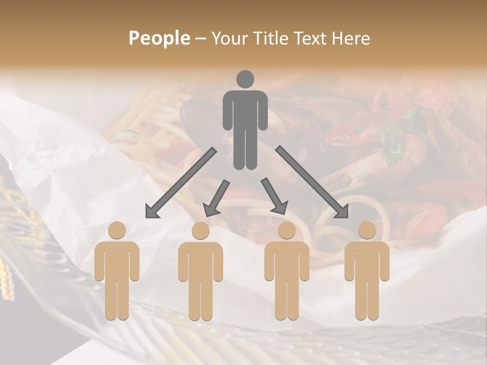 A Plate Of Pasta With Shrimp And Mussels PowerPoint Template