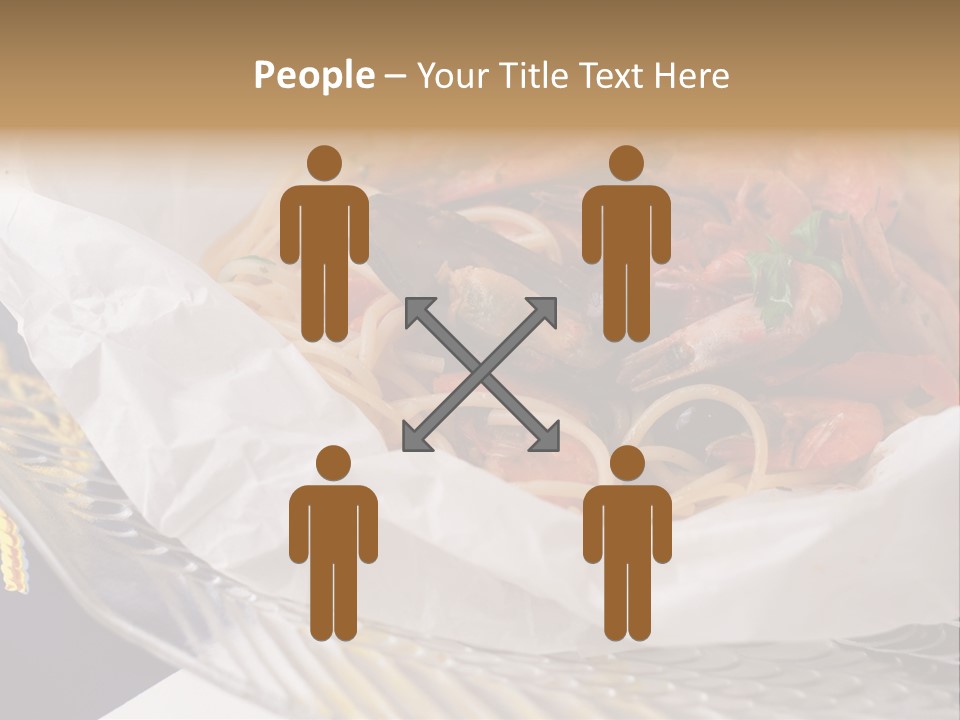 A Plate Of Pasta With Shrimp And Mussels PowerPoint Template