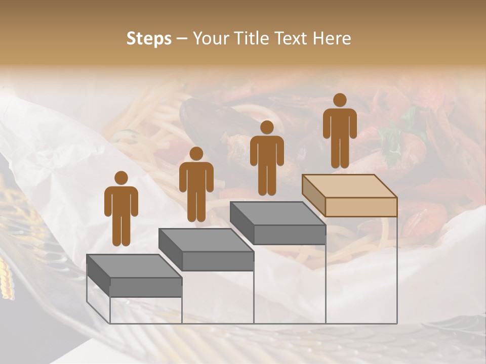 A Plate Of Pasta With Shrimp And Mussels PowerPoint Template