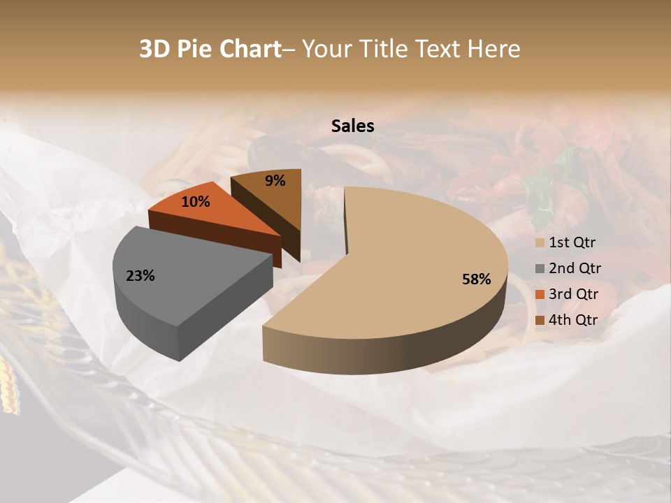 A Plate Of Pasta With Shrimp And Mussels PowerPoint Template