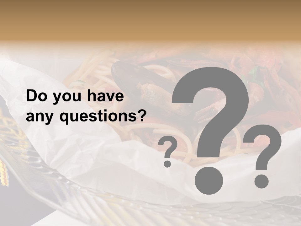 A Plate Of Pasta With Shrimp And Mussels PowerPoint Template