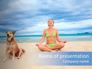 Waves Enjoyment Beach PowerPoint Template