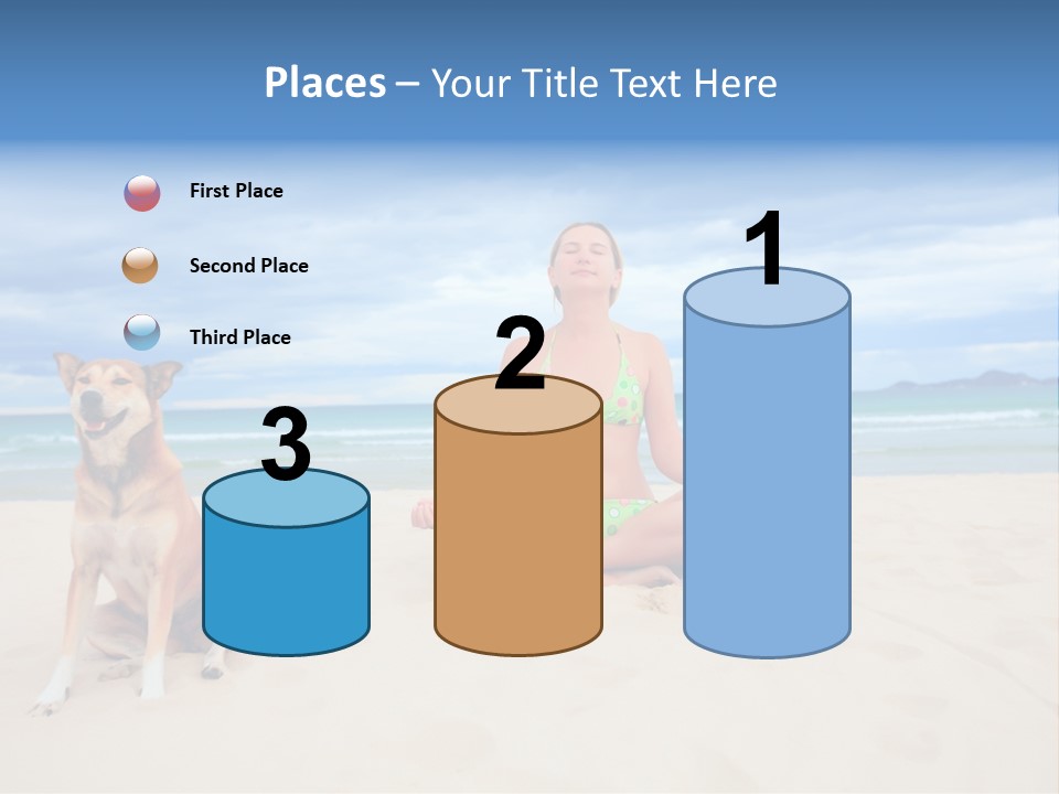 Waves Enjoyment Beach PowerPoint Template