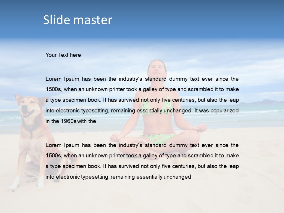 Waves Enjoyment Beach PowerPoint Template