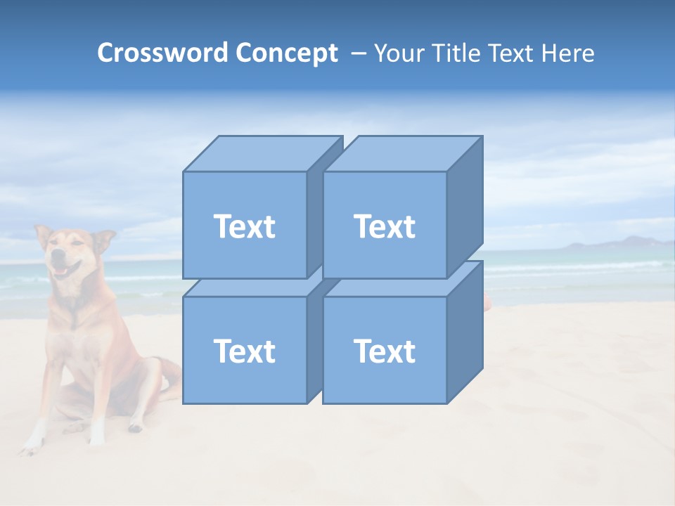 Waves Enjoyment Beach PowerPoint Template