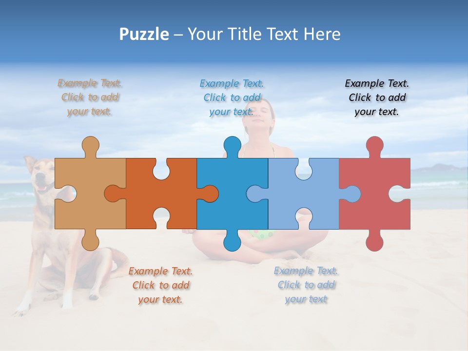 Waves Enjoyment Beach PowerPoint Template