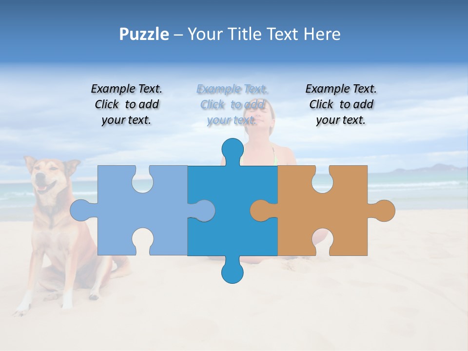 Waves Enjoyment Beach PowerPoint Template