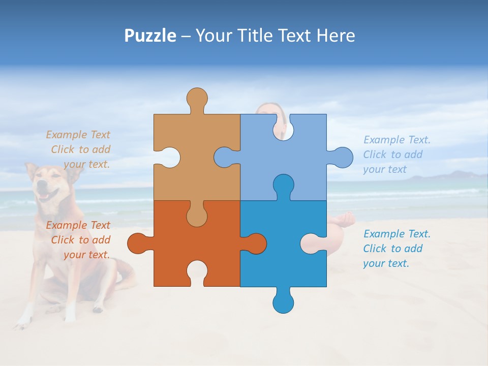 Waves Enjoyment Beach PowerPoint Template