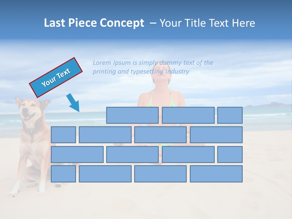 Waves Enjoyment Beach PowerPoint Template