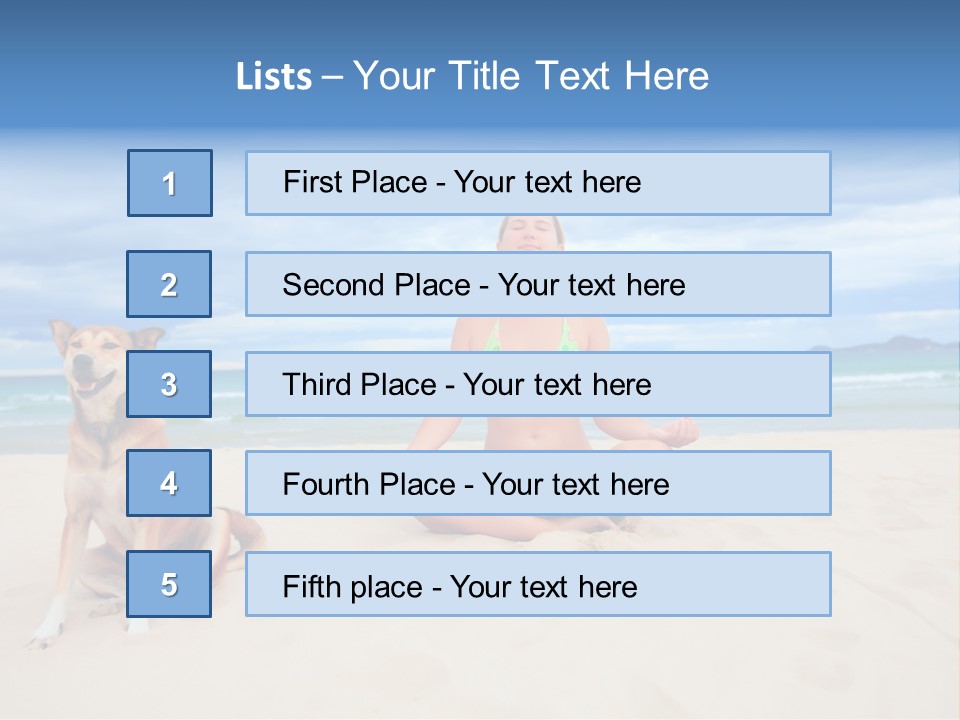 Waves Enjoyment Beach PowerPoint Template