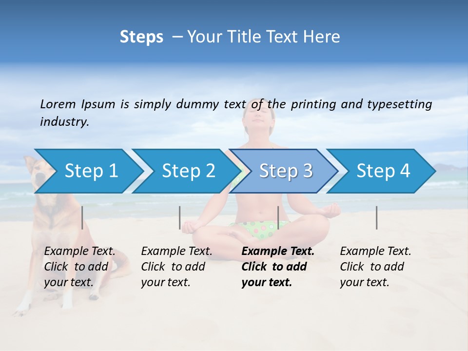 Waves Enjoyment Beach PowerPoint Template