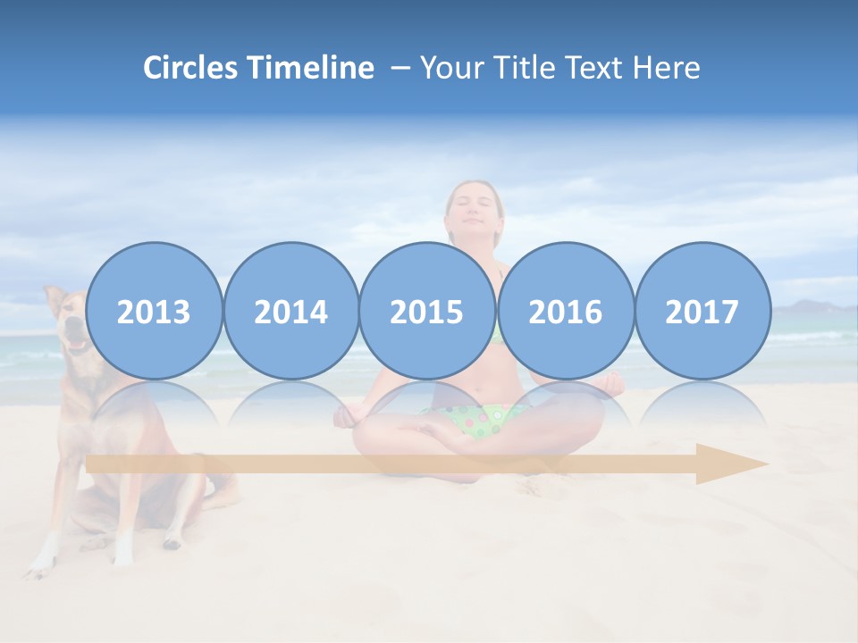 Waves Enjoyment Beach PowerPoint Template