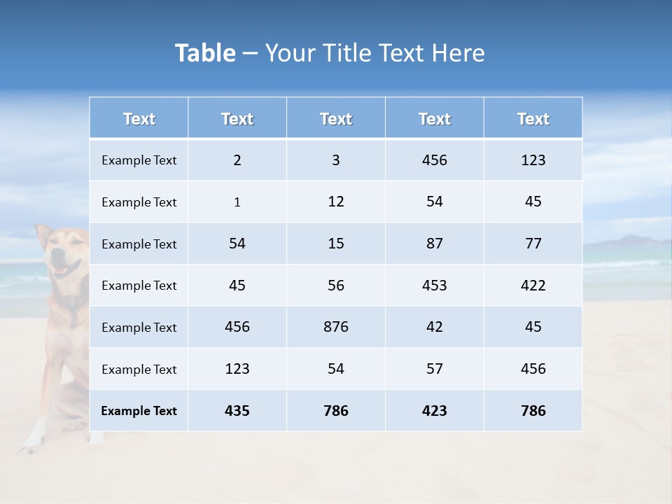 Waves Enjoyment Beach PowerPoint Template