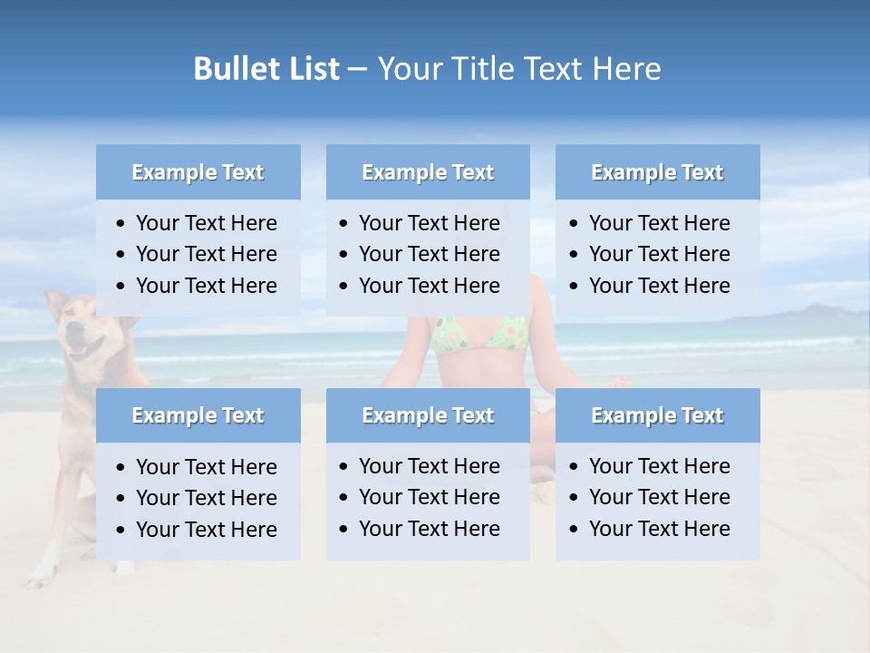 Waves Enjoyment Beach PowerPoint Template