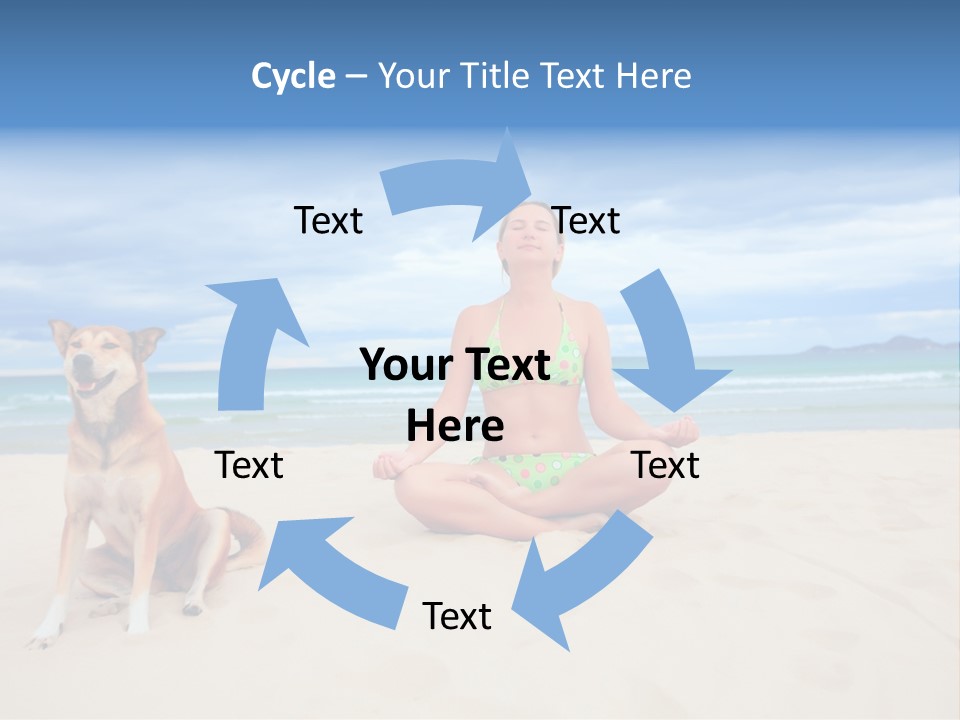 Waves Enjoyment Beach PowerPoint Template