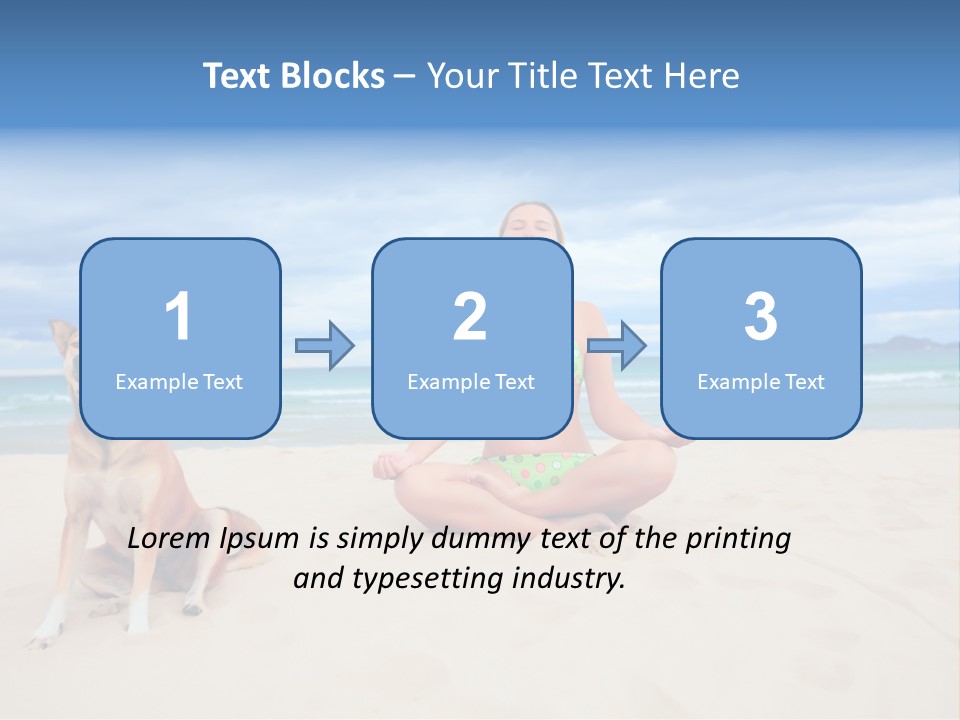 Waves Enjoyment Beach PowerPoint Template