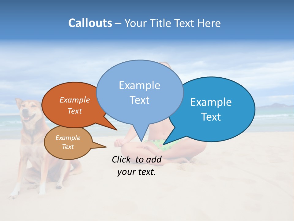 Waves Enjoyment Beach PowerPoint Template