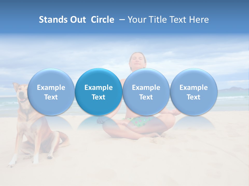 Waves Enjoyment Beach PowerPoint Template
