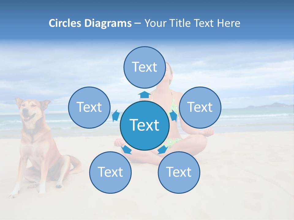 Waves Enjoyment Beach PowerPoint Template