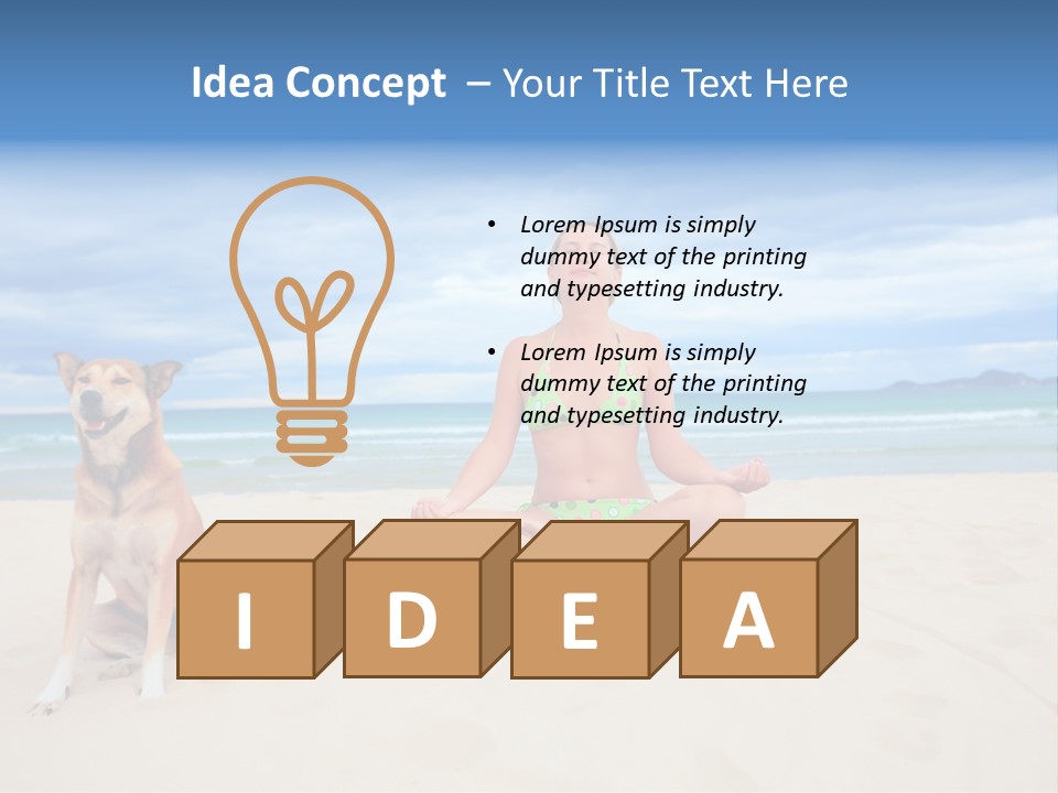 Waves Enjoyment Beach PowerPoint Template