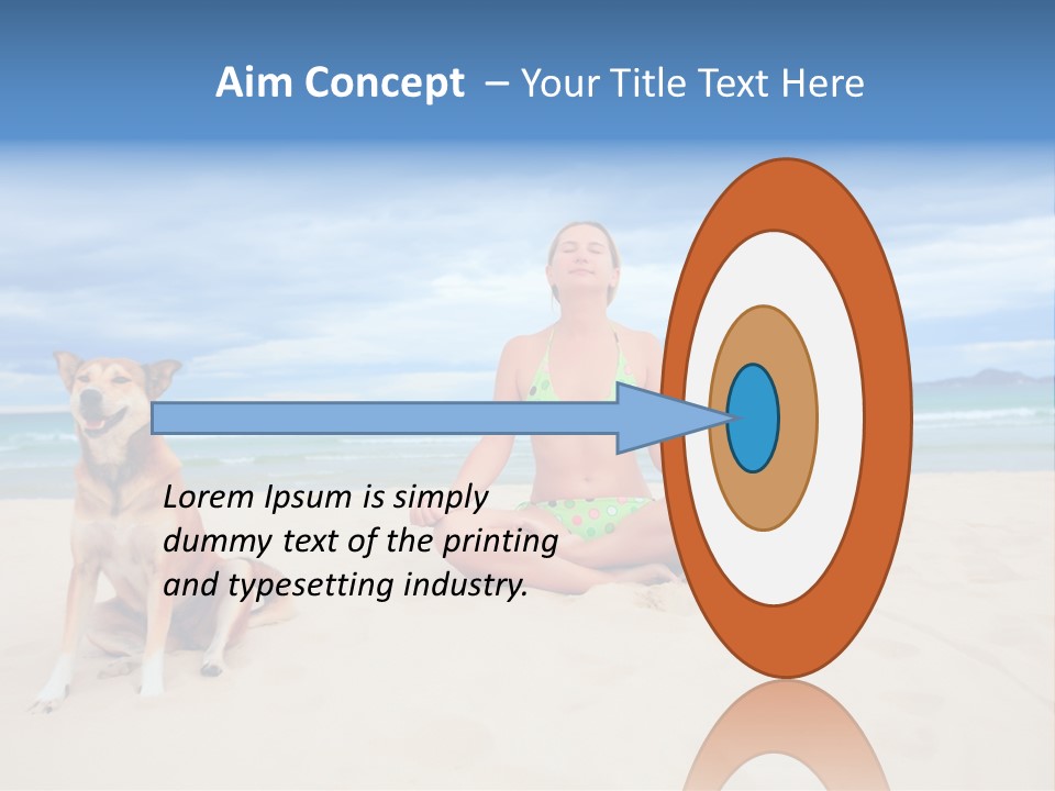 Waves Enjoyment Beach PowerPoint Template