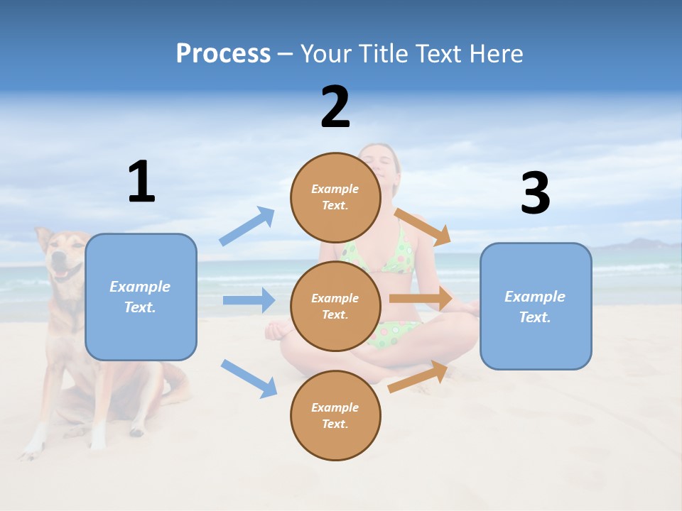 Waves Enjoyment Beach PowerPoint Template
