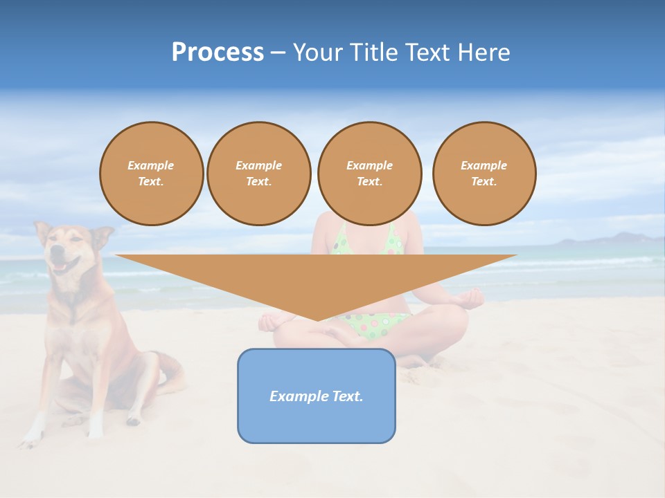 Waves Enjoyment Beach PowerPoint Template