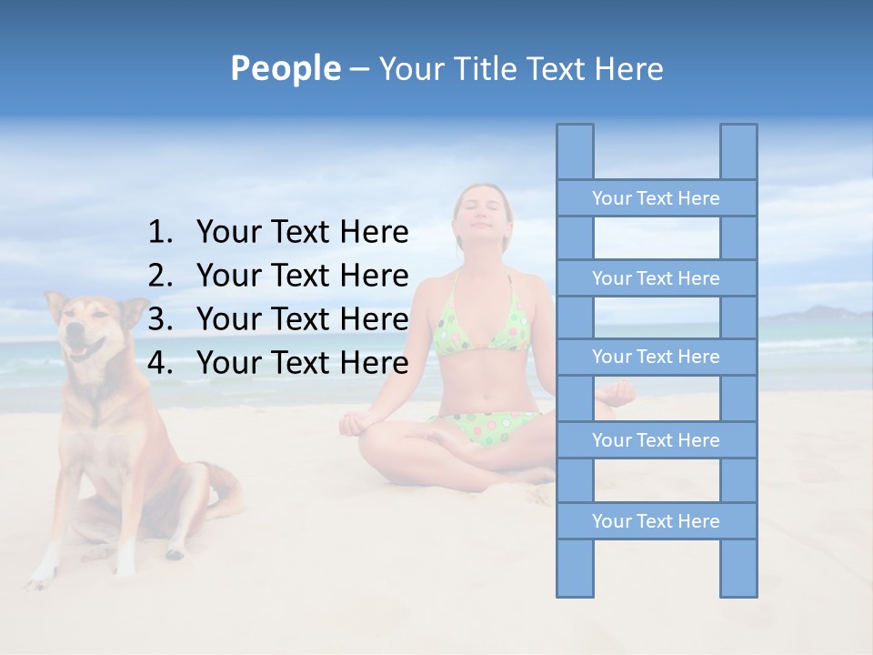 Waves Enjoyment Beach PowerPoint Template