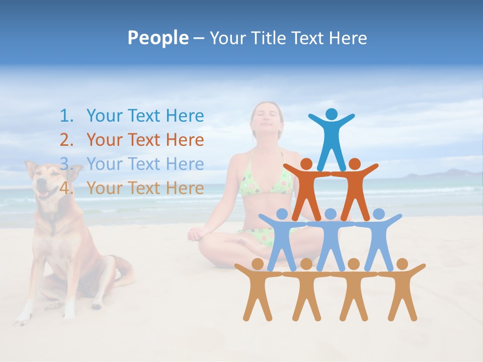 Waves Enjoyment Beach PowerPoint Template