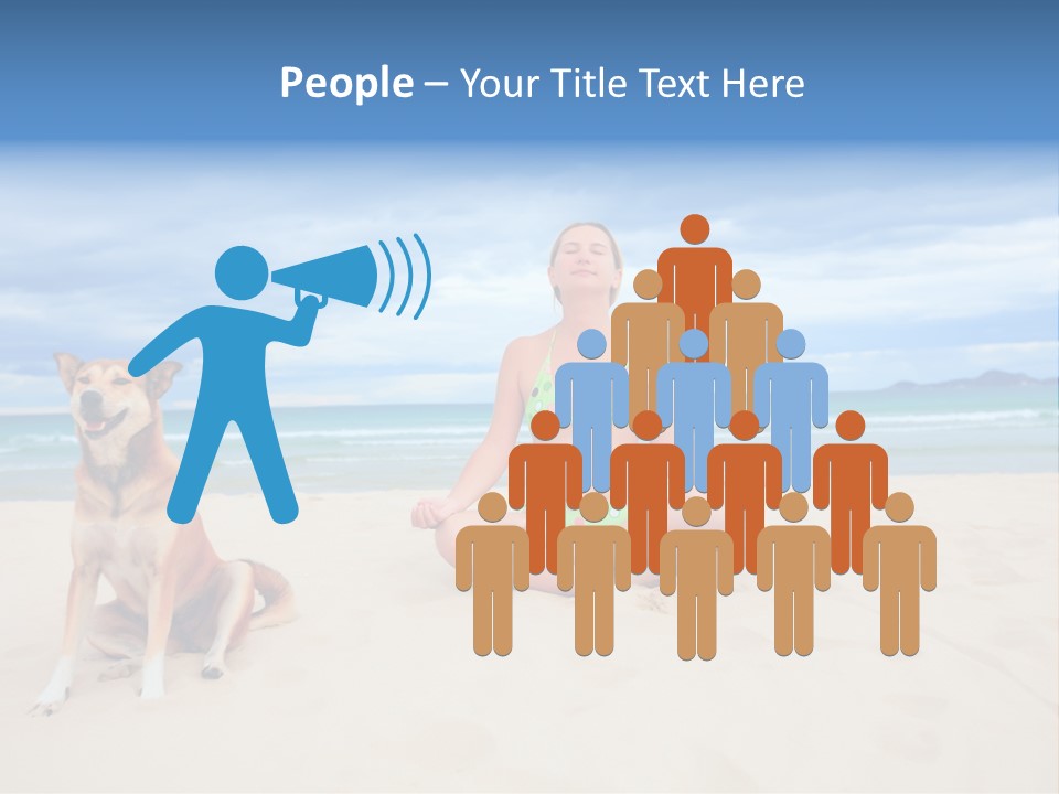 Waves Enjoyment Beach PowerPoint Template