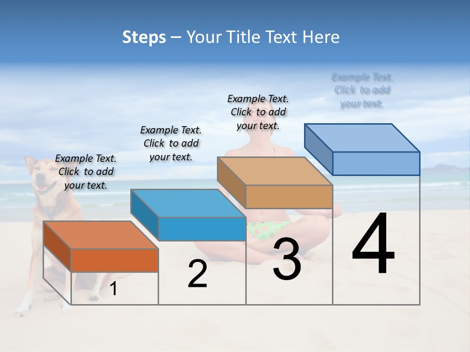 Waves Enjoyment Beach PowerPoint Template