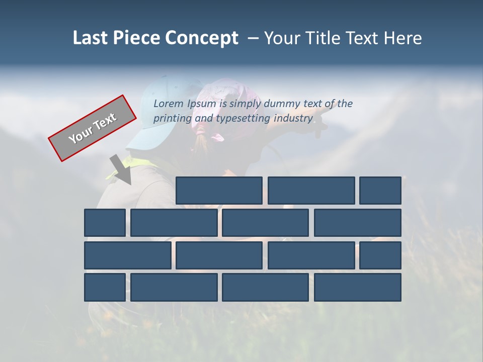A Couple Of People Sitting On Top Of A Grass Covered Field PowerPoint Template