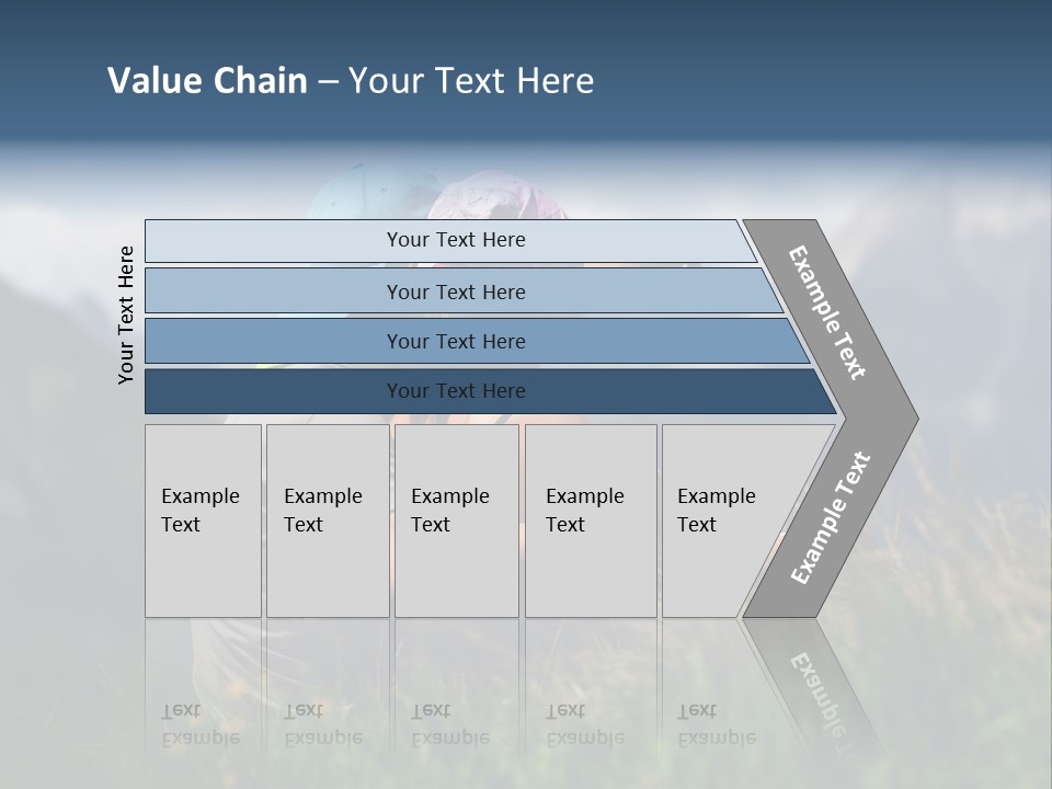 A Couple Of People Sitting On Top Of A Grass Covered Field PowerPoint Template