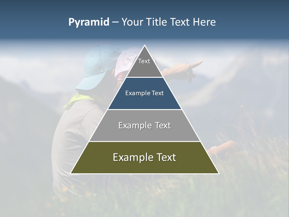 A Couple Of People Sitting On Top Of A Grass Covered Field PowerPoint Template