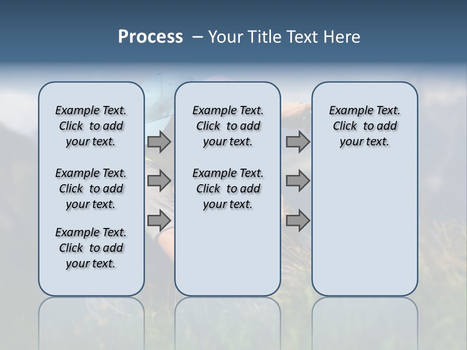 A Couple Of People Sitting On Top Of A Grass Covered Field PowerPoint Template