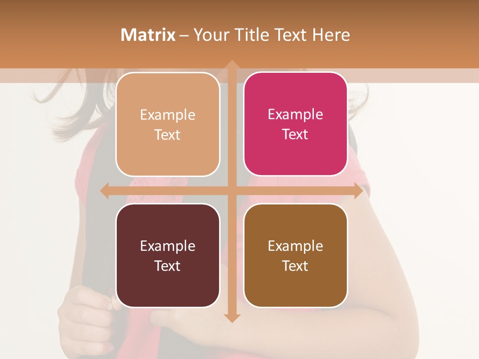 A Little Girl With A Backpack Is Smiling PowerPoint Template